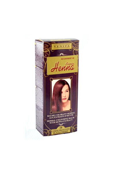 Henna Μαλακτική κρέμα για βαμμένα μαλλιά με εκχύλισμα Σόνιας, Νο. 18 Μαύρο Κε...