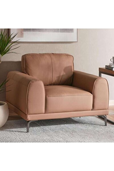 PAN HOME PLUSHPOD SINGLE SEATER SOFA - BROWN