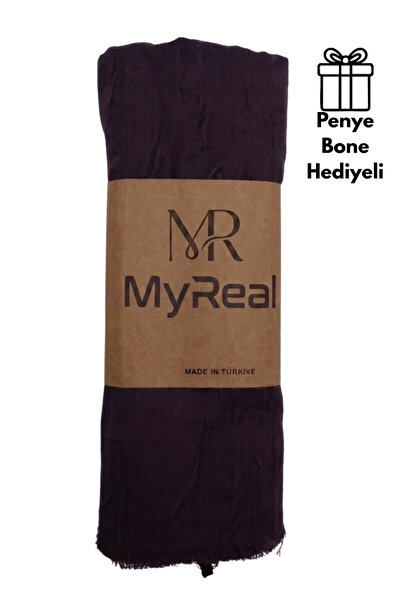 MyReal Bamboo Kraş Shawl - Non-Ironing Natural Texture (90X200 cm)