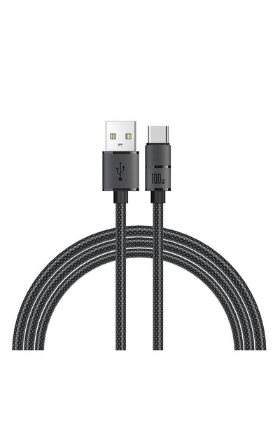 Recci RS12C Καλώδιο USB-A σε USB-C PD 100W 2μ - Μαύρο