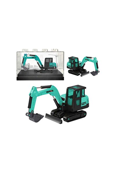 LEAN Huina Verde 1:8 Excavator pe șenile din metal, Model de colecție, 22733