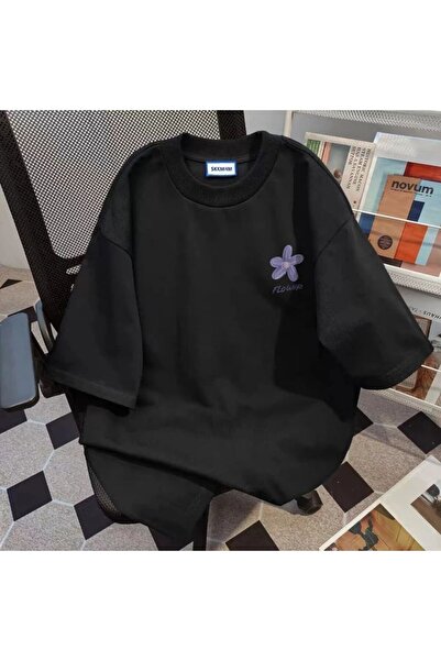 bellanova Unisex πολύχρωμο μπλουζάκι με στάμπα Oversize Streetwear Άνετη εφαρ...