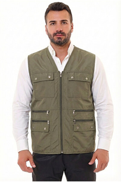 gambia outdoors Men's Relaxed Fit Summer Vest Cotton Linen Fabric Hunting Ves...