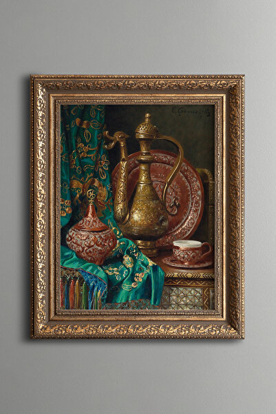 epiqart Vintage Antique Pitcher and Engraved Decorative Object - Vintage Patt...
