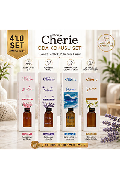 Global MON cherie -- Güçlü oda kokusu -- 4x100 ml -- Bambu çubuklu -- Kalıcı ...