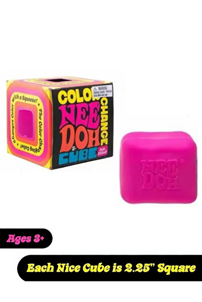 Needoh COLOR CHANGING Nice Cube -Sensory Squeeze Toy with Super Solid Squish ...