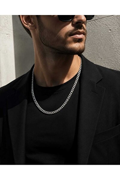 DiZe'S Tasarım Steel Chain Necklace - Silver Color