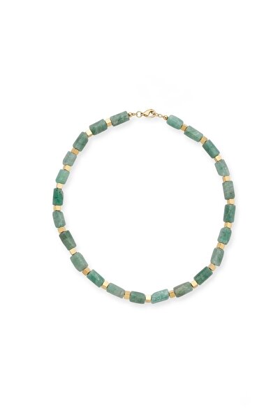 suayjewellery Doğal Aventurin taş kolye