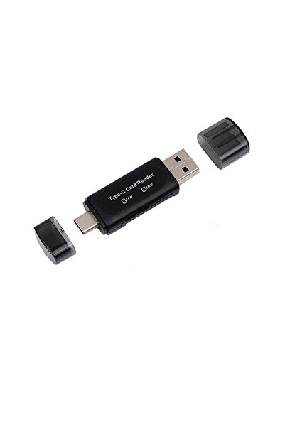 Choice1 1pcs Black 4-in-1 USB Type-C Card Reader Multi-functional External St...