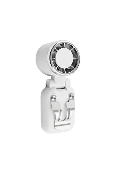 Choice White Rechargeable Hat Clip Fan 3-Speed Hands-Free Cooling Portable Cl...