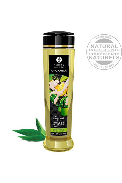 Shunga ΒΙΟΛΟΓΙΚΟ ΛΑΔΙ ΜΑΣΑΖ ΠΡΑΣΙΝΟΥ ΤΣΑΓΙΟΥ 240 ML