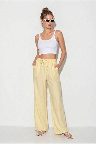 Hiccup LUCCI Pantaloni Damă Cu Croială Largă Din Crep