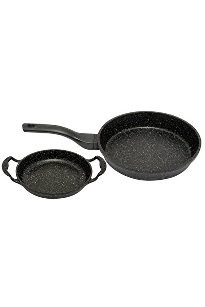 Cem Azur Döküm 2'li Set (Sahan 20 Cm + Tava 26 Cm)