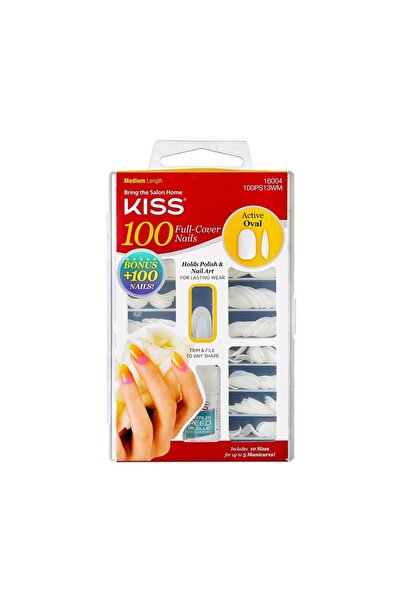 Kiss Full Cover 100 Nails - Active Oval 100Ps13C