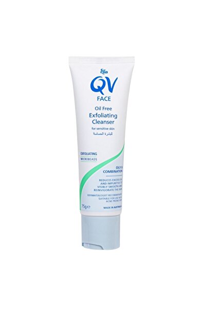 Qv منظف الوجه الخالي من الزيوت والمقشر 75 جرام جديد