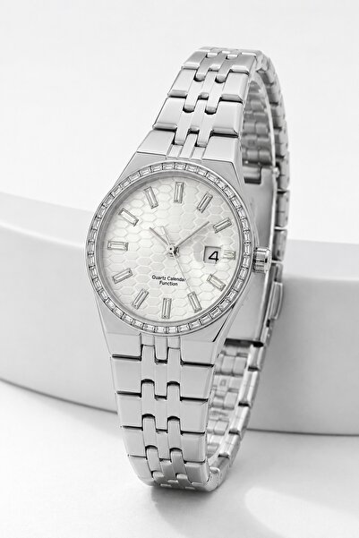 SHAKA Silver Shk4006 with Calendar Display, Metal Cord, Women's Wristwatch