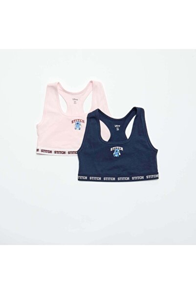 KIABI Pack of 2 'Stitch' Bralettes PINK
