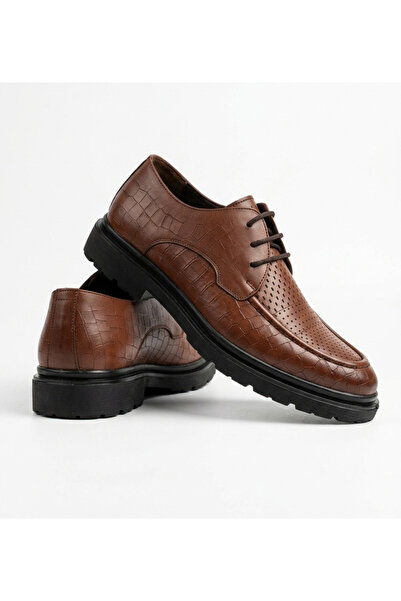 ERDOĞAN TULGAR Genuine Perforated Leather Italian Style Lace-Up Lightweight E...