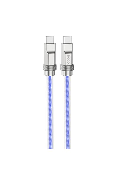 Hoco U113 Καλώδιο δεδομένων Crystal Type-C σε Type-C PD100W, προστασία από δι...