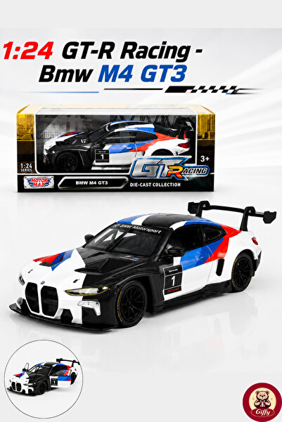 giffy Oyuncak BMW-M4 GT3 Model Die Cast Model Araba Kutulu Metal Gövde Gerçek...