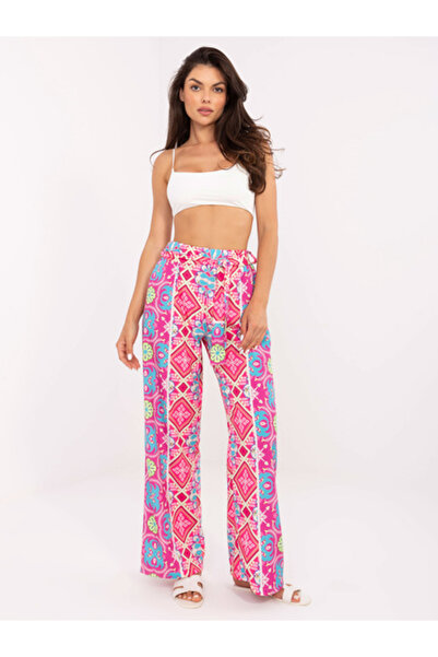 Italy Moda Women's Pants, ITALY MODA, Polyester, Print, Pink, model DHJ-SP-13...