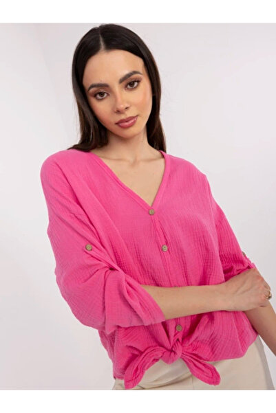 Italy Moda Camasa Dama, ITALY MODA, Bumbac, Roz neon, model DHJ-KS-25108.60P