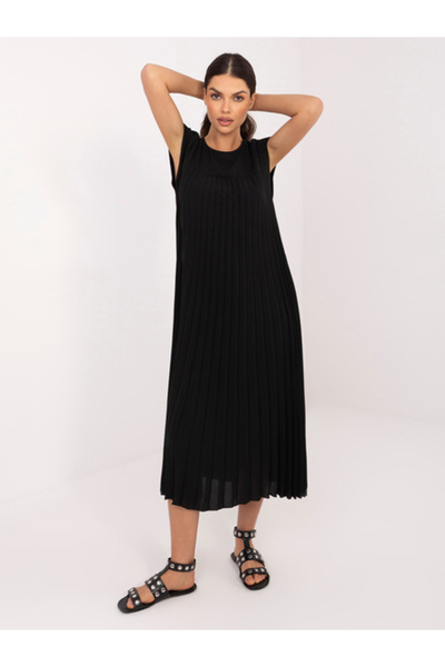 rue parıs Rochie Dama Midi, Alta croiala, RUE PARIS, Negru de Petrecere