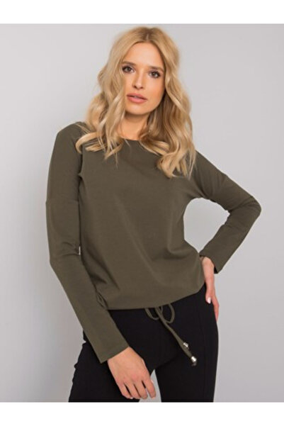 Basic Feel Good Bluza Dama, BASIC FEEL GOOD, Bumbac, Maneca lunga, Khaki, mod...