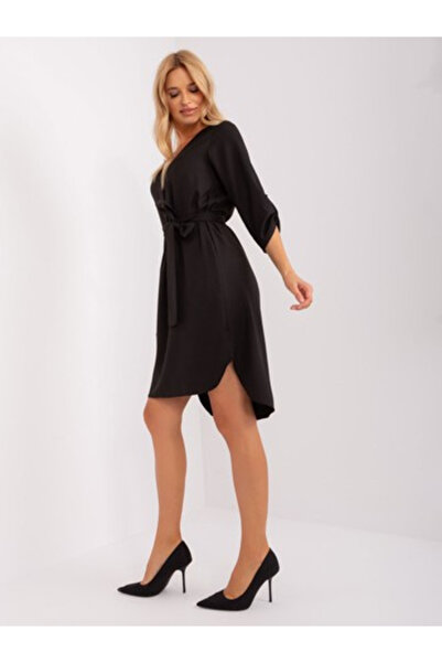 rue parıs Rochie Dama, RUE PARIS, Poliester, Rochie dreapta, Negru, model WN-...