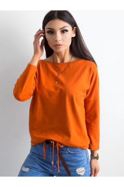 Basic Feel Good Bluza Dama, BASIC FEEL GOOD, Bumbac, Maneca 3/4, Portocaliu i...