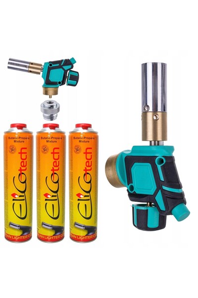 TC Technic Arzător pe gaz MAPP Propan pentru lipire și încălzire, cu adaptor ...