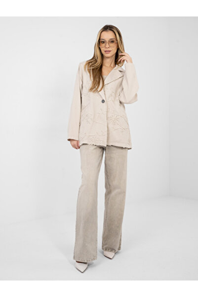 rue parıs Sacou Dama, RUE PARIS, Bumbac, Maneca lunga, Bej, model IT-MA-FL999...