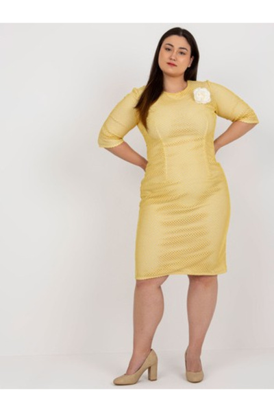 LAKERTA Rochie Dama, LAKERTA, Poliester, Rochie dreapta, Galben inchis, model...