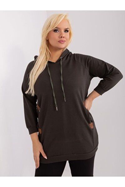 Relevance Women's Sweatshirt, RELEVANCE, Cotton, Long Sleeve, Dark Khaki, mod...