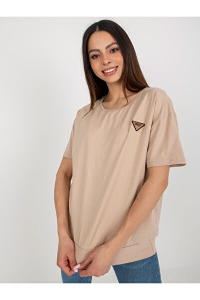 Relevance Bluza Dama, RELEVANCE, Bumbac, Maneca scurta, Bej, model RV-BZ-8826.22