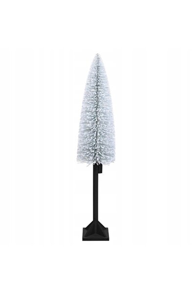 Vilde Brad de Crăciun artificial, alb, înzăpezit, cu luminițe, 120cm