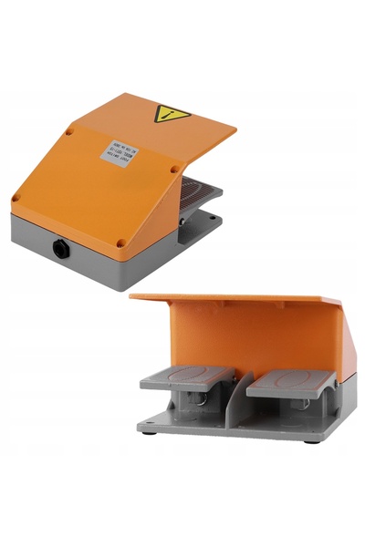 NO BRAND YDT1-15 Întrerupător cu pedală dublă cu protecție, 10A 380V AC