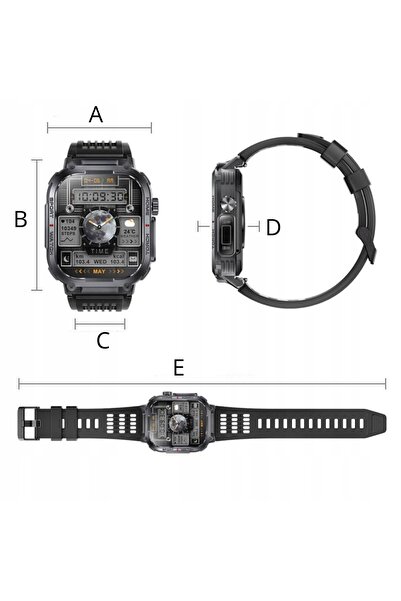 Ruffberg SMARTWATCH BĂRBĂTESC MENIU ENGLISH WATERPROOF SPORT APELURI LANTERNĂ...