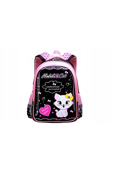 K&M CLOTHES Set școlar Pisică Roză Rucsac Geantă Penar |   3 în 1 (D016)