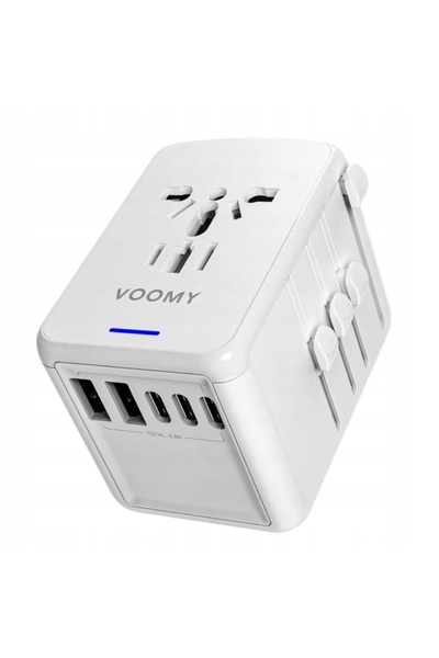 VOOMY Adaptor de călătorie Y29 pentru peste 170 de țări - 2 USB A și 3 USB C,...