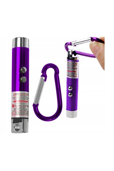 innature Indicator laser, lanternă LED UV, jucărie pentru pisică, breloc 3 în 1
