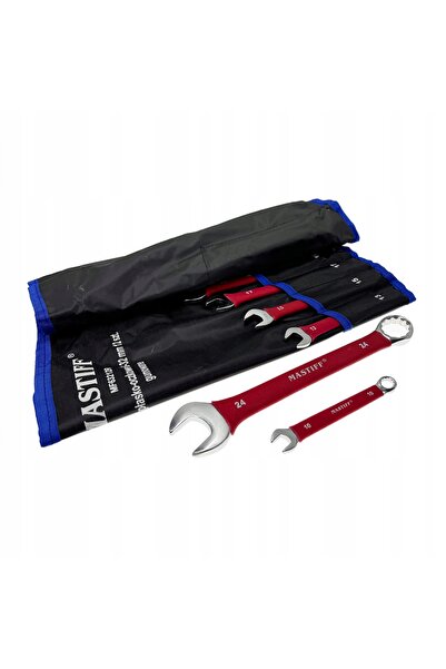 MASTIFF Set de chei fixe cu gura plată, cauciucate, 6-32 mm, 12 bucăți
