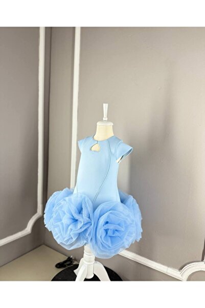 sunshine boutique15 blue rose petal dress