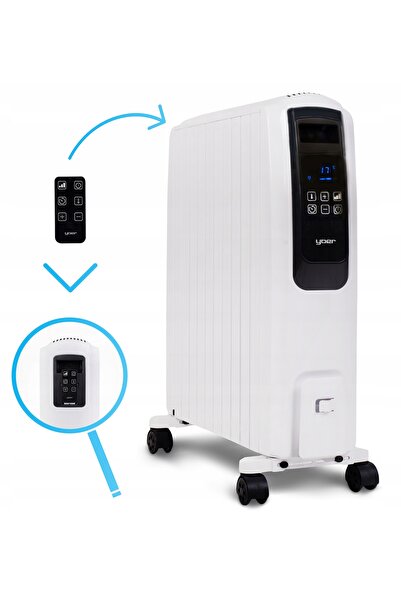 Yoer Radiator electric cu ulei 2500W, eficient energetic, 10 grila, WiFi, TIMER
