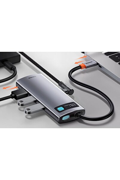NO BRAND BASEUS METAL GLEAM HUB 6W1 USB-C HDMI CAHUB-CW0G