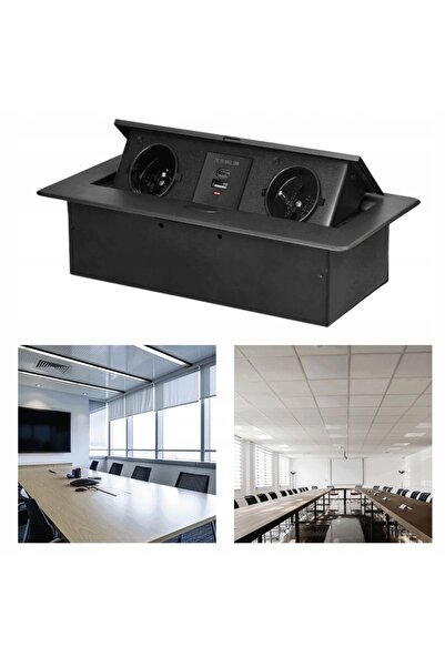 Orno Priză încorporată în blat USB-C + USB, grafit