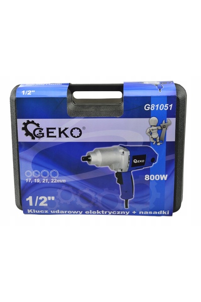 GEKO Cheie de impact electrică + capete de 1/2''