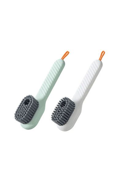 Other 2Pcs Multifunctional Liquid Shoe Cleaning Brush with Soap Dispenser, Sh...
