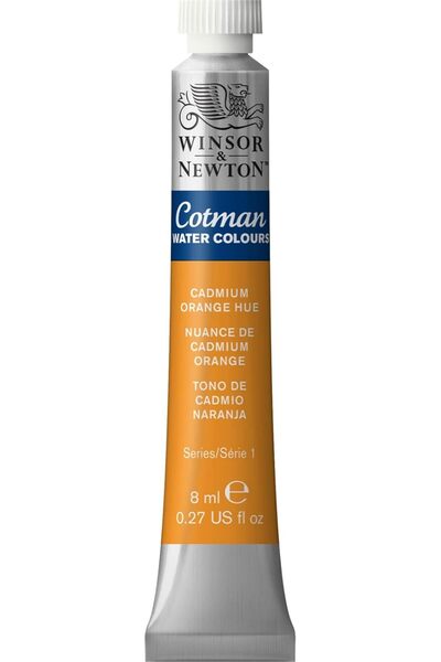 Winsor Newton Winsor & Newton Cotman Watercolour Cadmium Orange Hue 8ml, Stud...