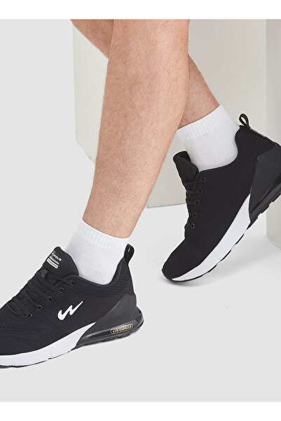 Campus Men's Black Classic Low-Top Sneakers,Comfortable Sporty & Modern Design